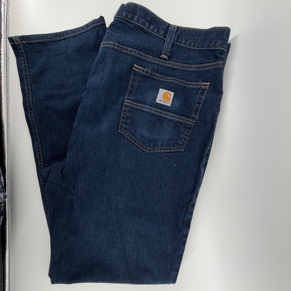 Carhartt Straight Fit Dark Wash Denim Jeans Mens‎ Size 42x32 Made in Mexico NWOT